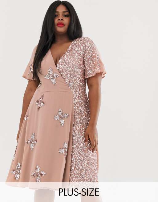 Embellished plus size store dress