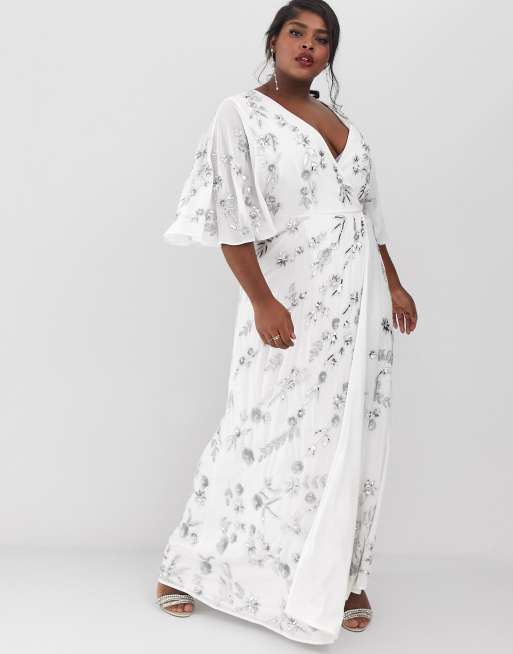 Plus size shop embellished maxi dress