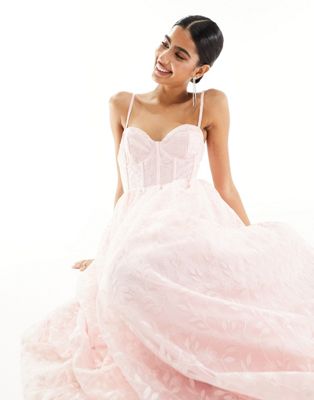 Style Lease Pegasus Tulle Corset Gown in Cream
