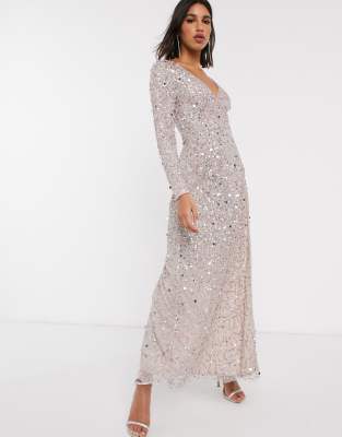 maya wrap maxi dress