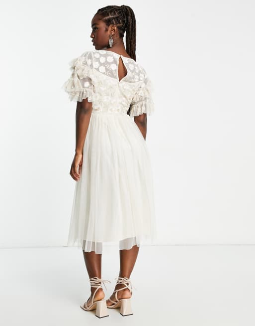 Asos design soft store tulle midi dress