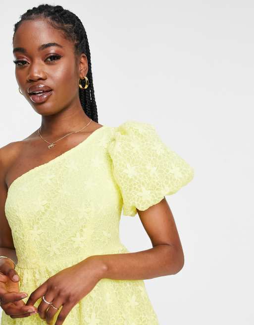 Warehouse yellow shop lace dress