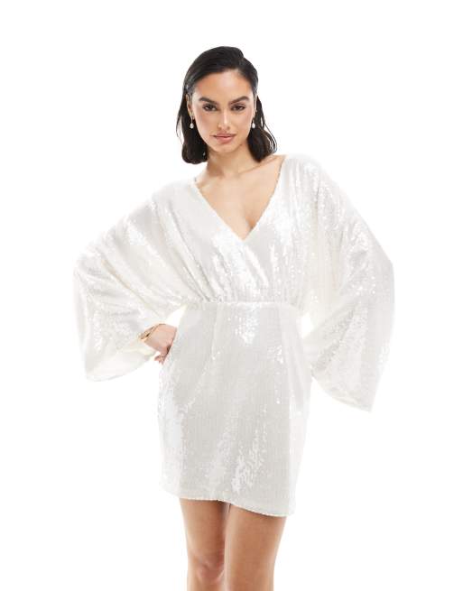 Maya - Robe courte avec dos ouvert - Blanc