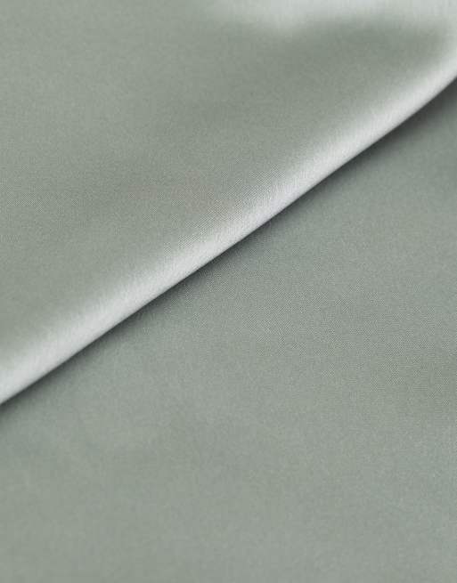 Maya Satin bow tie pocket square set in sage, 2 of 3