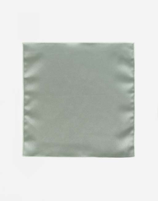 Maya Satin bow tie pocket square set in sage, 3 of 3