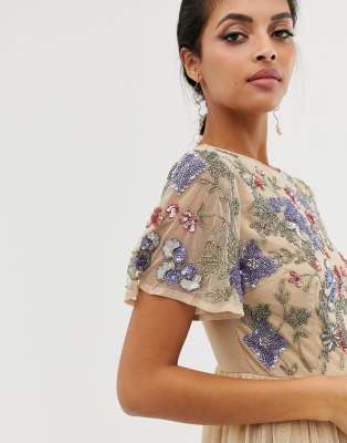 maya embellished midi dress