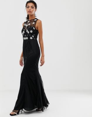 asos design maxi dress with sleeveless embellished bodice