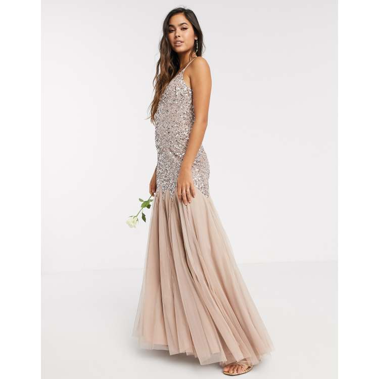 Maya petite fishtail maxi hot sale dress