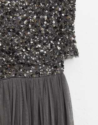 dark grey sequin dress