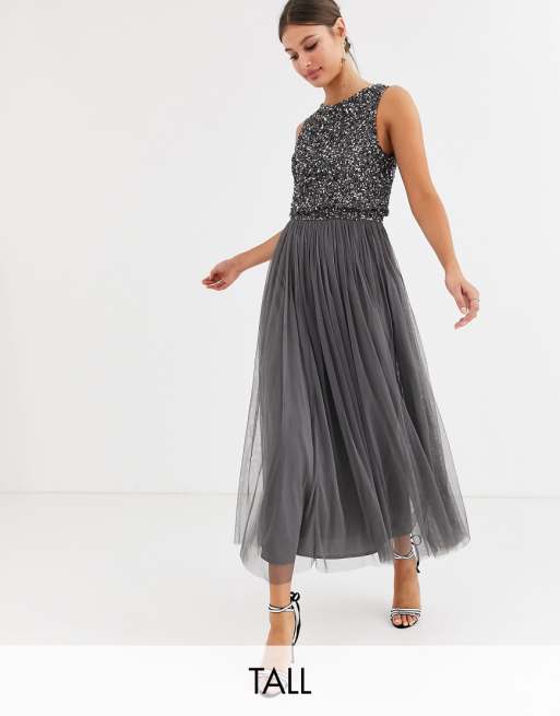 Maya Tall  Bridesmaid  delicate sequin 2 in 1 midaxi dress   Maya Tall  Bridesmaid  delicate sequin 2 in 1 midaxi dress