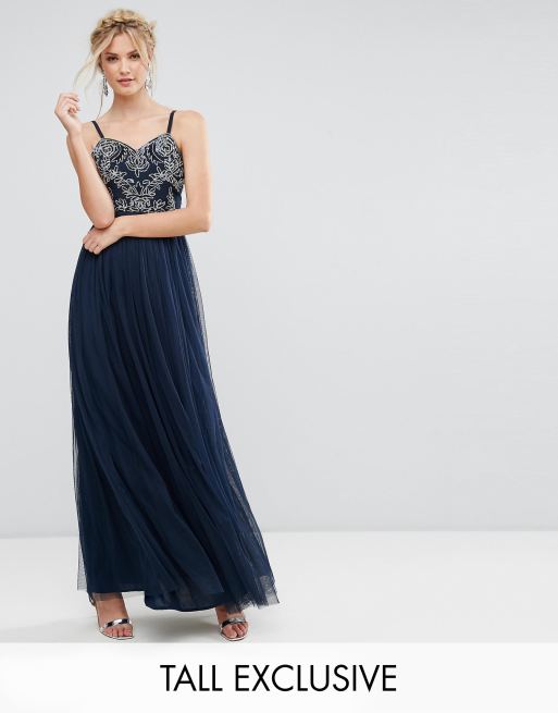 Maya Tall Cami Strap Bow Back Embellished Maxi Dress | ASOS