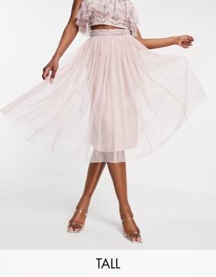tall tulle midi skirt