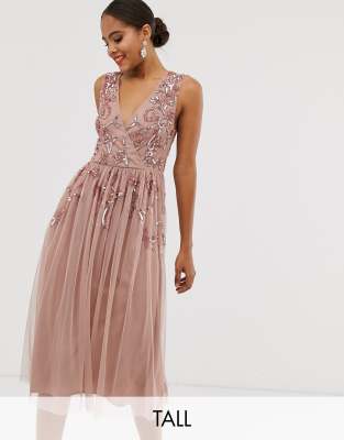 floral mauve dress