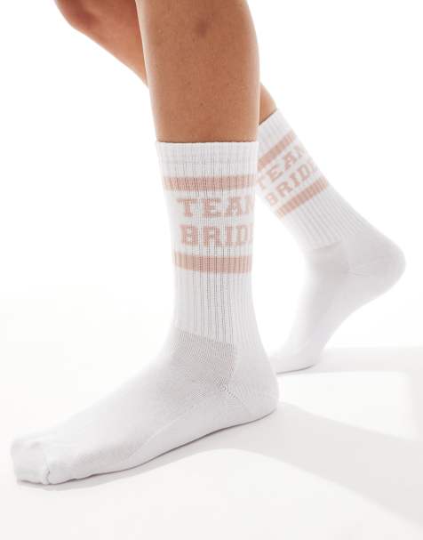 Maya Team bride socks in frosted pink - view 1