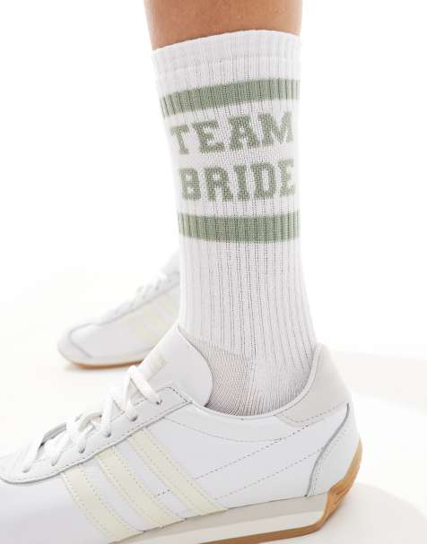 Maya Team bride socks in sage green - view 1