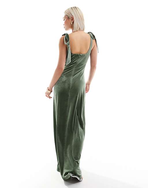 VELVET HAIR BAND THIN MILIEU GREEN VELVET HAIR BAND THIN MILIEU GREEN