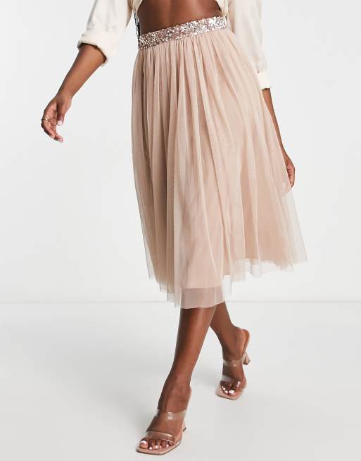 Tulle midi skirt xs sale