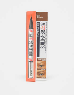 Maybelline - Build-A-Brow - 2 easy steps - Augenbrauenstift und -gel, Aschbraun-Brown