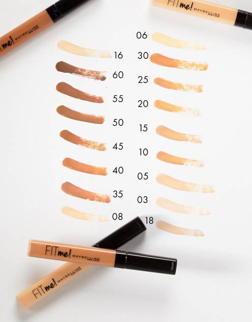 Maybelline fit me concealer deals colours