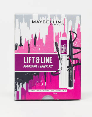 Maybelline New York - Lift & Line Toolkit - Set aus Wimperntusche und flüssigem Eyeliner (spare 25%)-Bunt