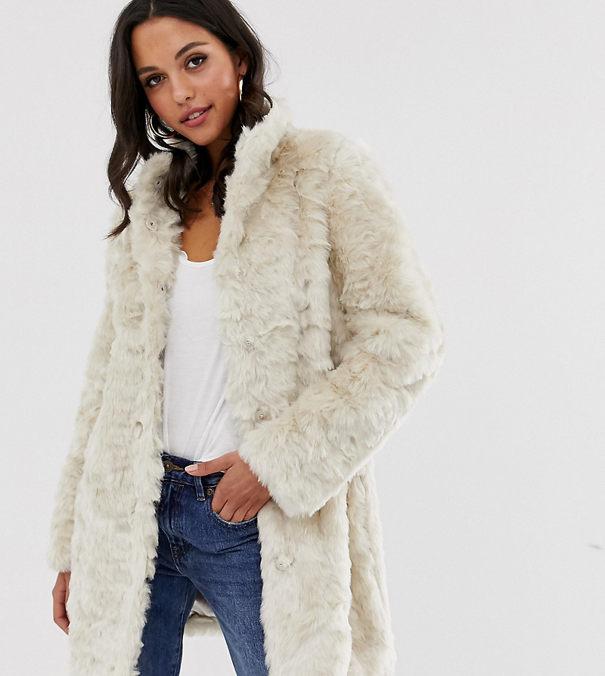 mByM faux fur coat-White