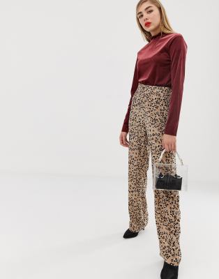 leopard print trousers asos