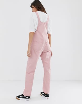 pink maternity dungarees