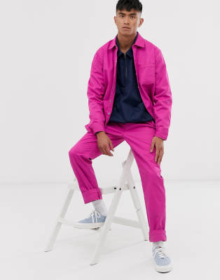 pink work trousers