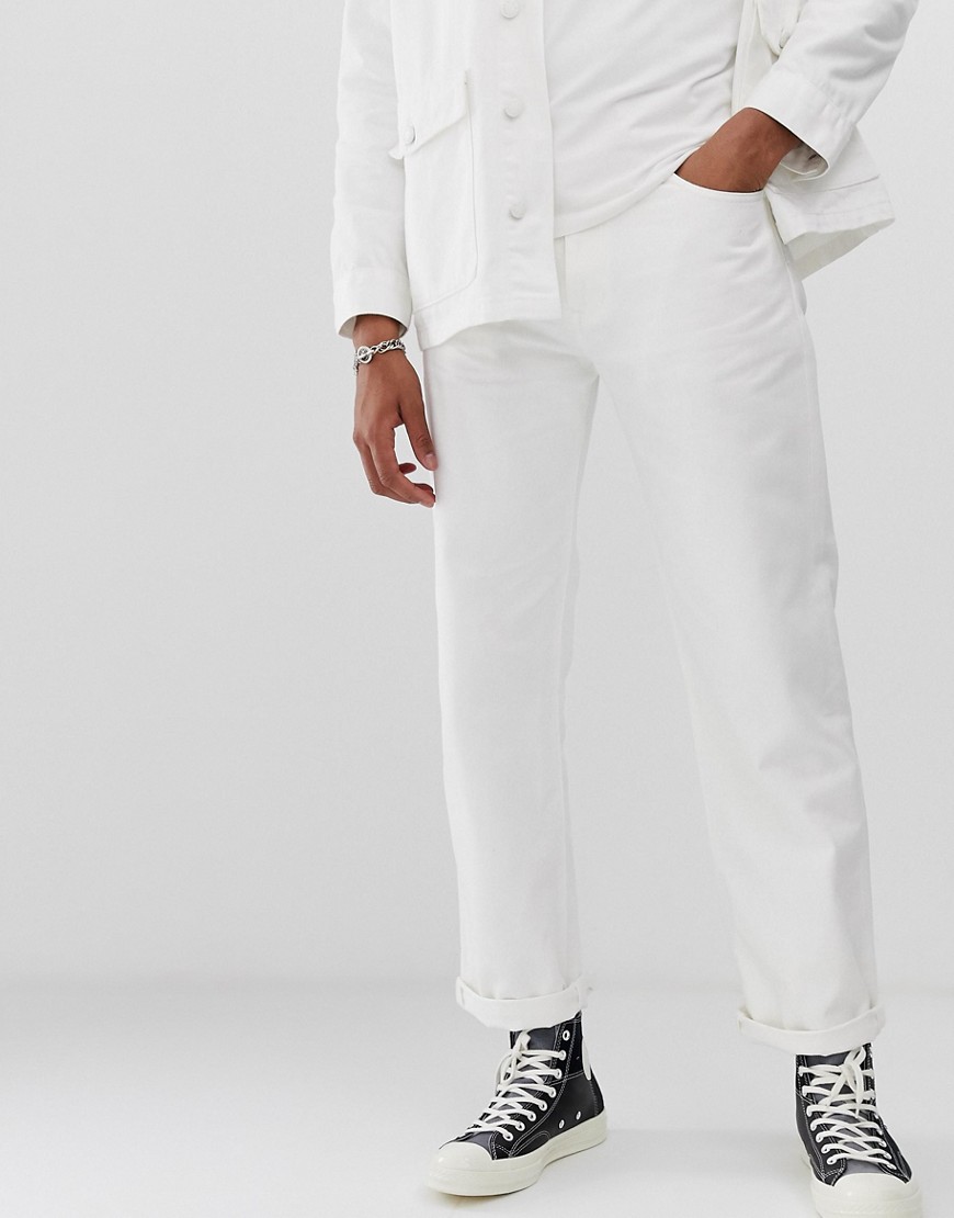 M.C.Overalls - Regular denim jeans met 5 zakken in wit