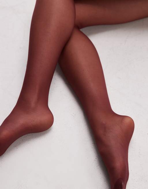 Medias burdeos transparentes de 15 deniers de Topshop, 2 de 4