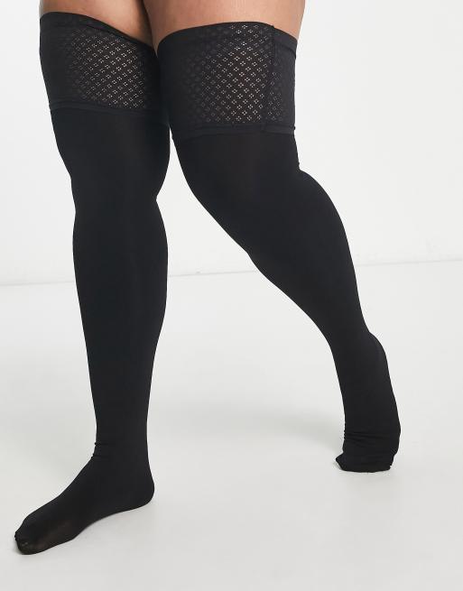 Medias de liga negras opacas de 60 deniers de Pretty Polly Curve, 4 de 4