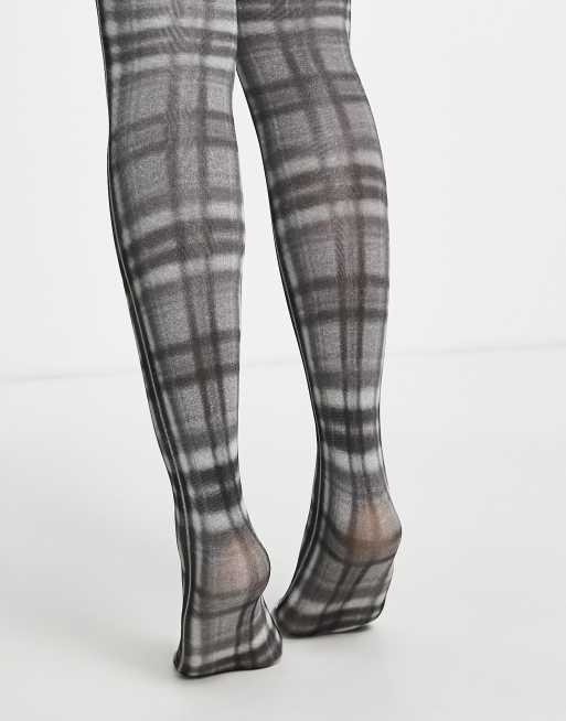 Medias grises a cuadros de Pretty Polly , 2 de 4
