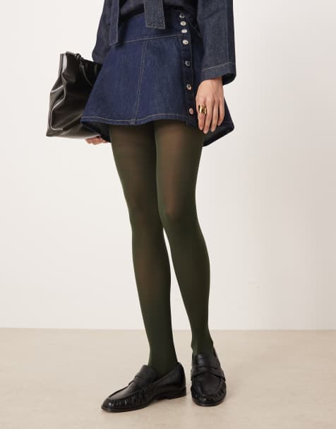 Medias verde oscuro de 40 deniers de ASOS DESIGN - view 1