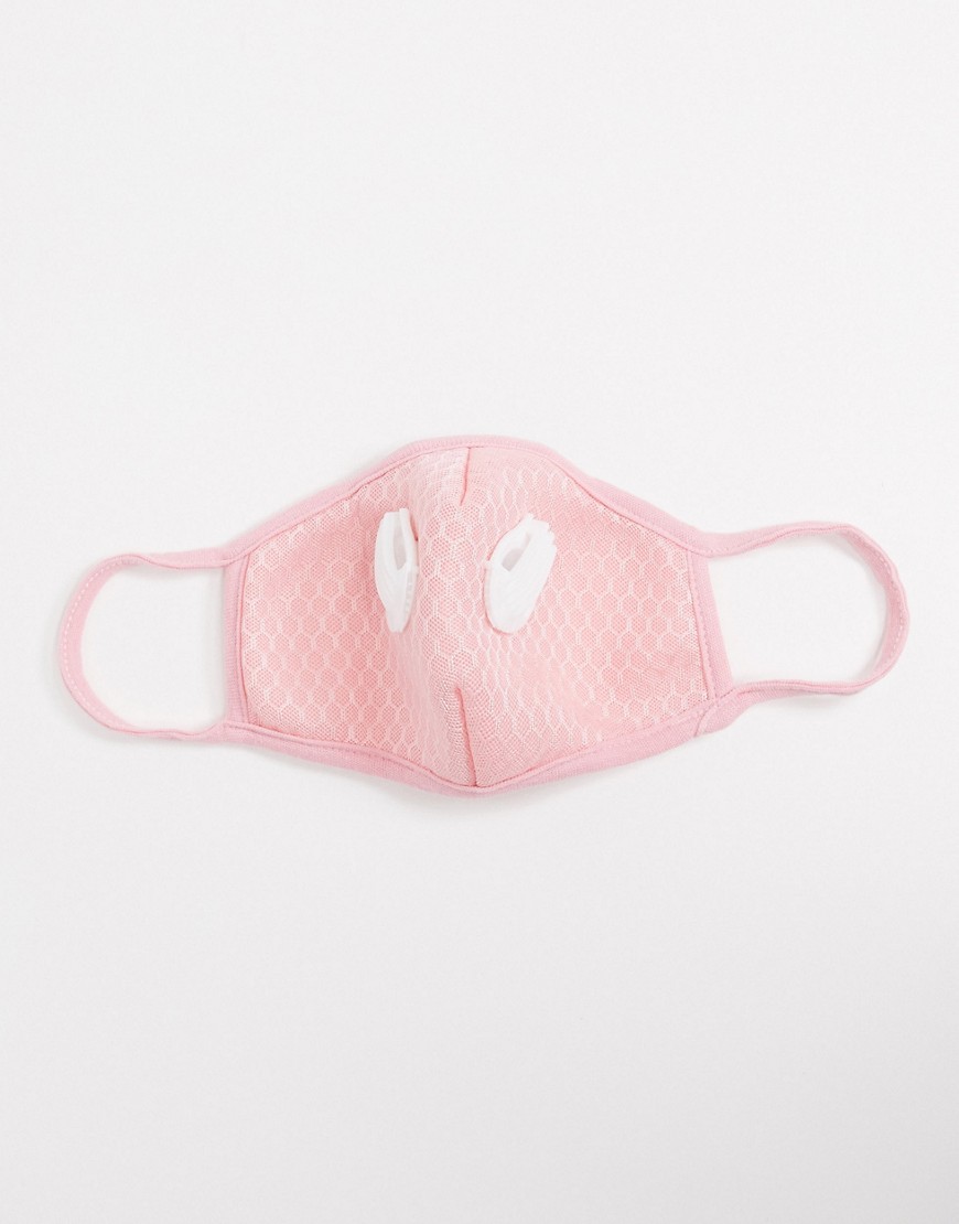 Medipop unisex washable face covering in pink-Black