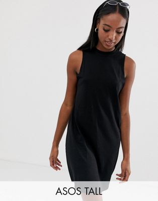 фото Меланжевое платье asos design tall-черный asos tall