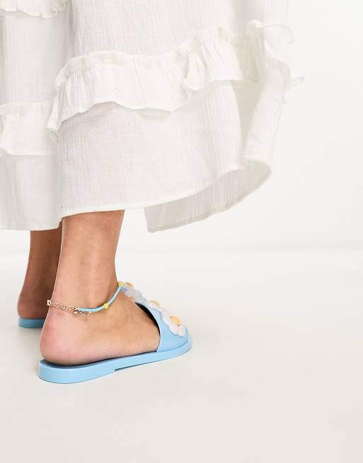 Baby blue clearance flat sandals