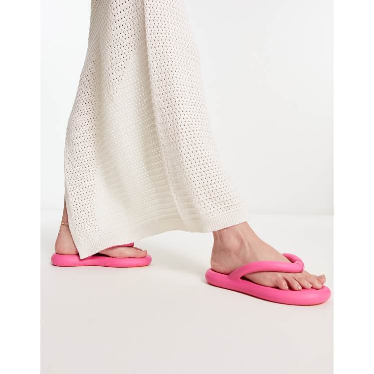 Melissa chunky bubble flip flops in pink