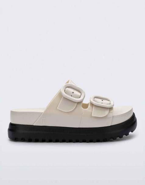 Melissa Cozy platform sandal in black / beige in black/beige - view 1