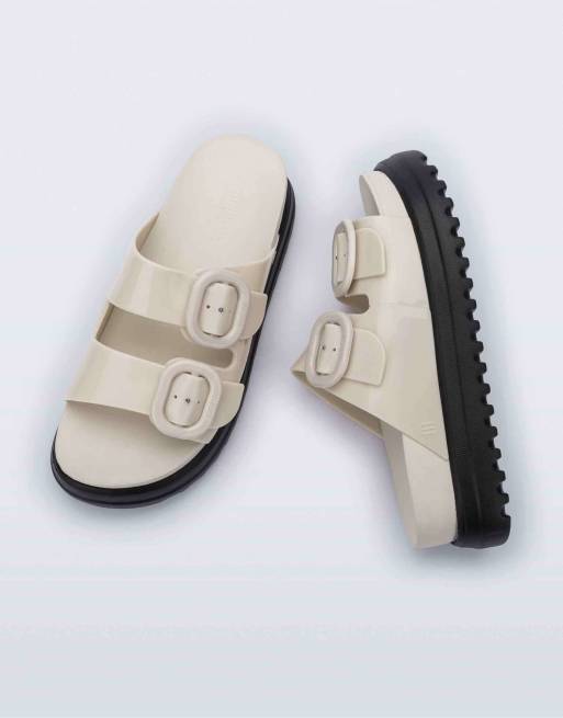 Melissa Cozy platform sandal in black / beige in black/beige, 4 of 4