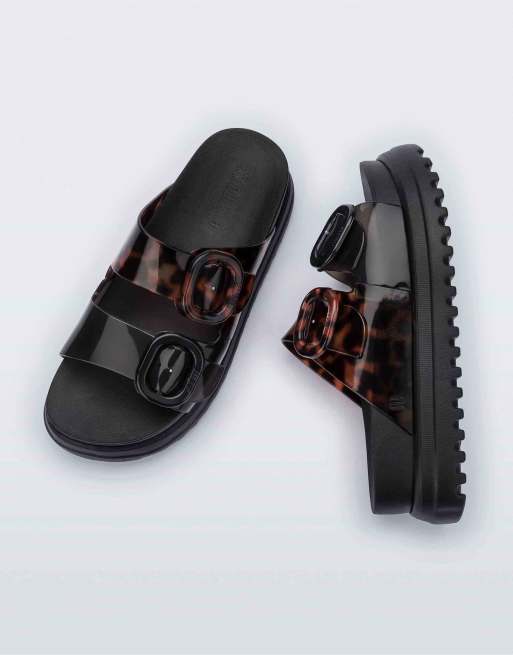 Melissa Cozy platform sandal in black / tortoise shell in black/tortoise shell, 4 of 4