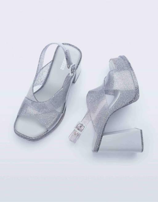 Melissa Dance platform heel in clear blue glitter, 4 of 4