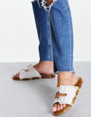 Melissa double strap sandals in white - ASOS Price Checker