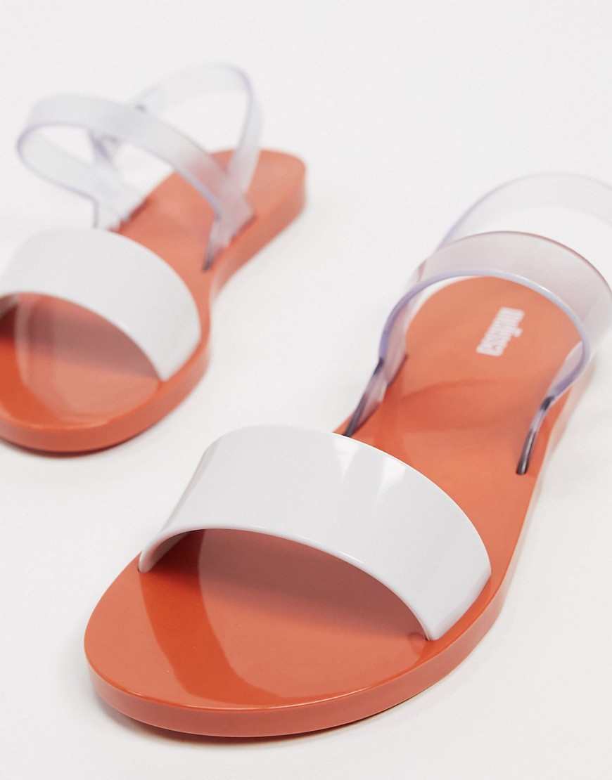 Melissa - Flade sandaler med klare stropper-Gennemsigtig