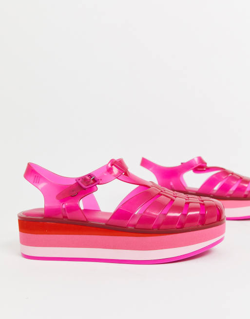 Sandalia hot sale melissa flatform