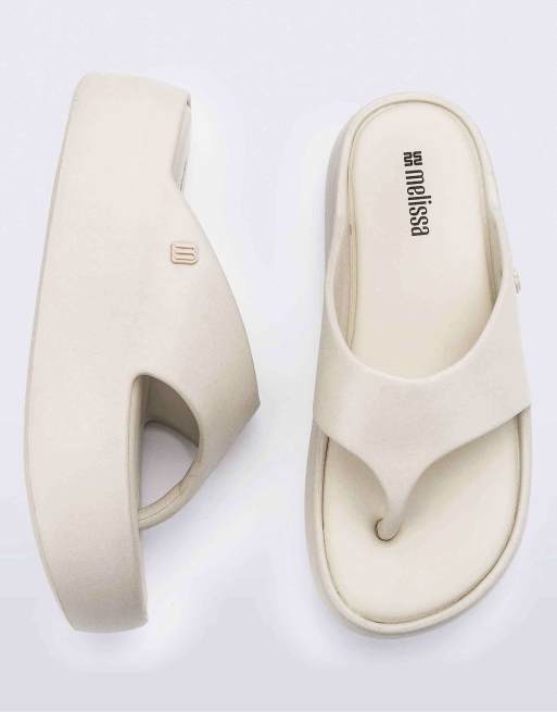 Melissa Free platform thong slip on sandal in beige, 4 of 4