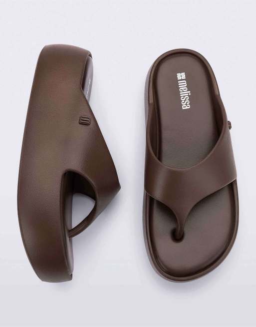 Melissa Free platform thong slip on sandal in bronze, 4 of 4