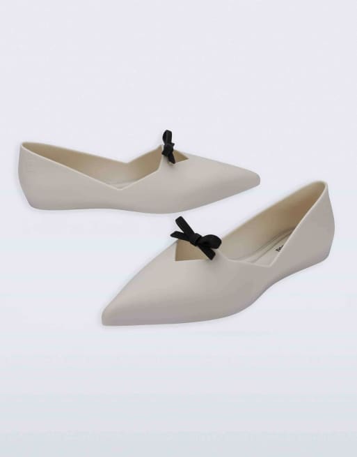 Melissa Grace pointed flat ballet in matt beige, 4 of 4