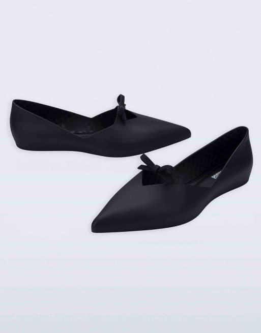 Melissa Grace pointed flat ballet in matt black, 4 of 4