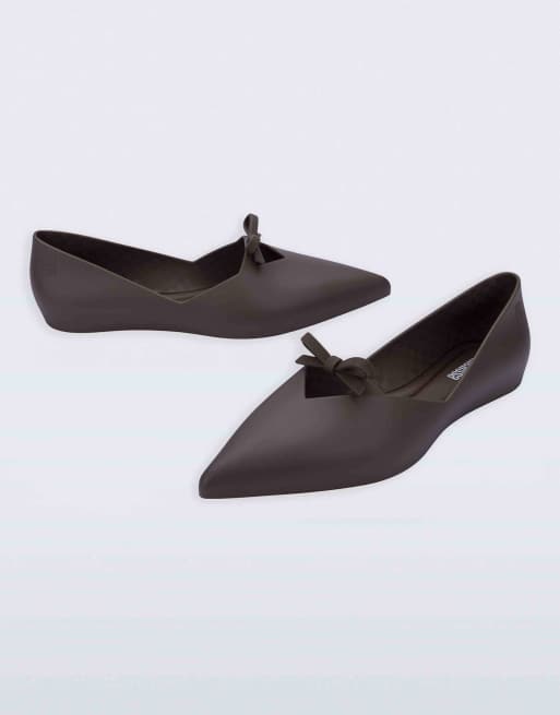 Melissa Grace pointed flat ballet in matt brown, 4 of 4