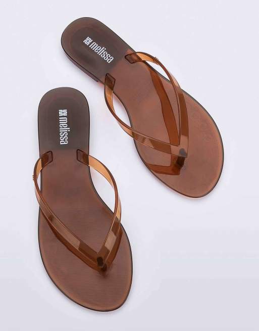 Melissa Harmonic jelly thong flip flop in clear brown, 4 of 4